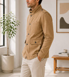 Mens Tan Pocket Front Jacket - StylePhase SA