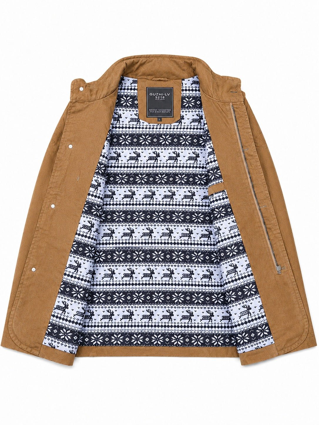 Mens Tan Pocket Front Jacket - StylePhase SA