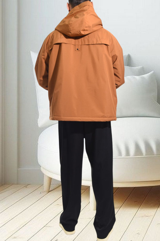 Mens Tan Zip Jacket - StylePhase SA