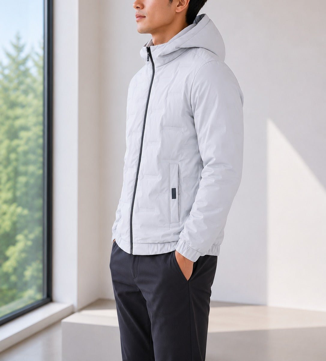 Mens White Hoody Jacket - StylePhase SA