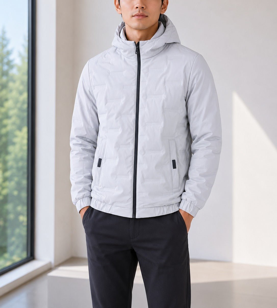 Mens White Hoody Jacket - StylePhase SA