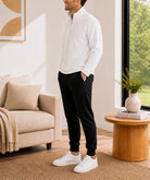 Mens White Micro Fleece Zip Jacket - StylePhase SA