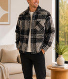 Men's wool Check Shacket - StylePhase SA
