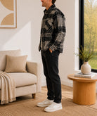 Men's wool Check Shacket - StylePhase SA