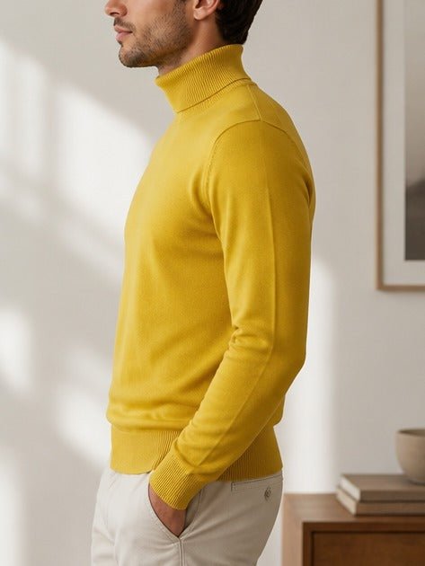 Men's Yellow Polo Neck Top - StylePhase SA