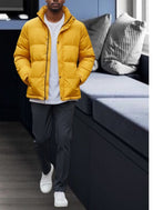 Mens Yellow Puffer Jacket - StylePhase SA