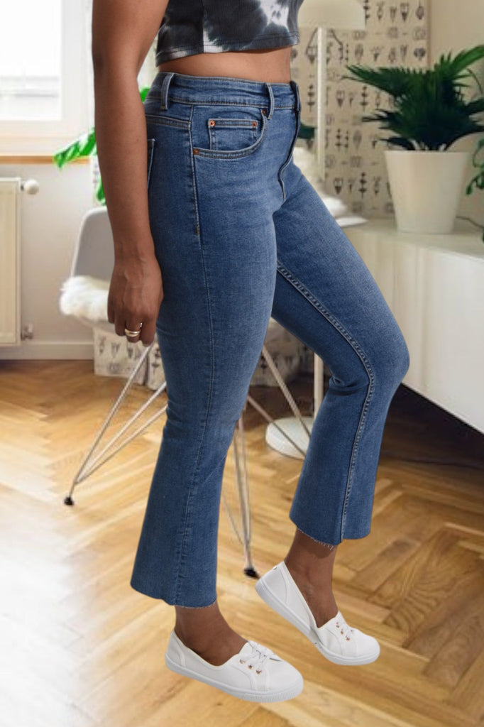 Mid Blue High Waist Jeans - StylePhase SA