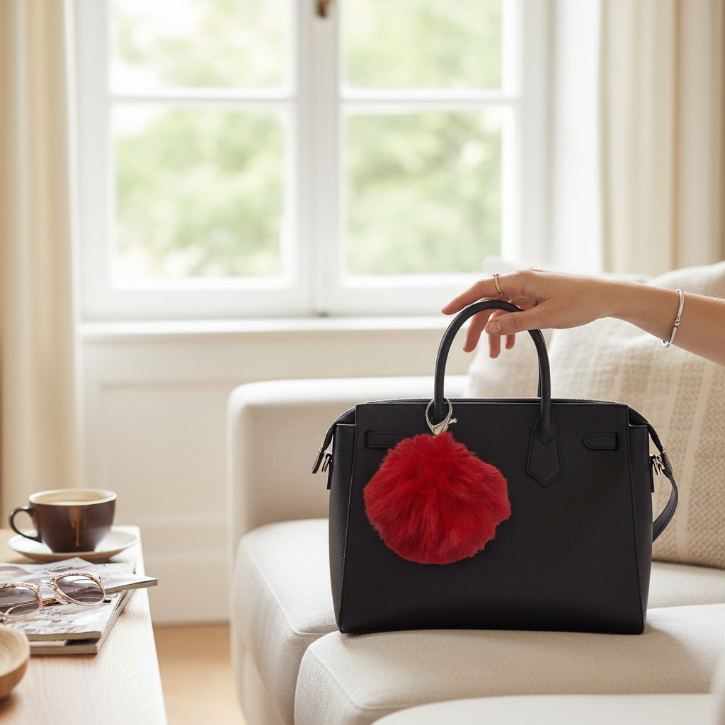 Mini Fur Ball Key Chain - StylePhase SA