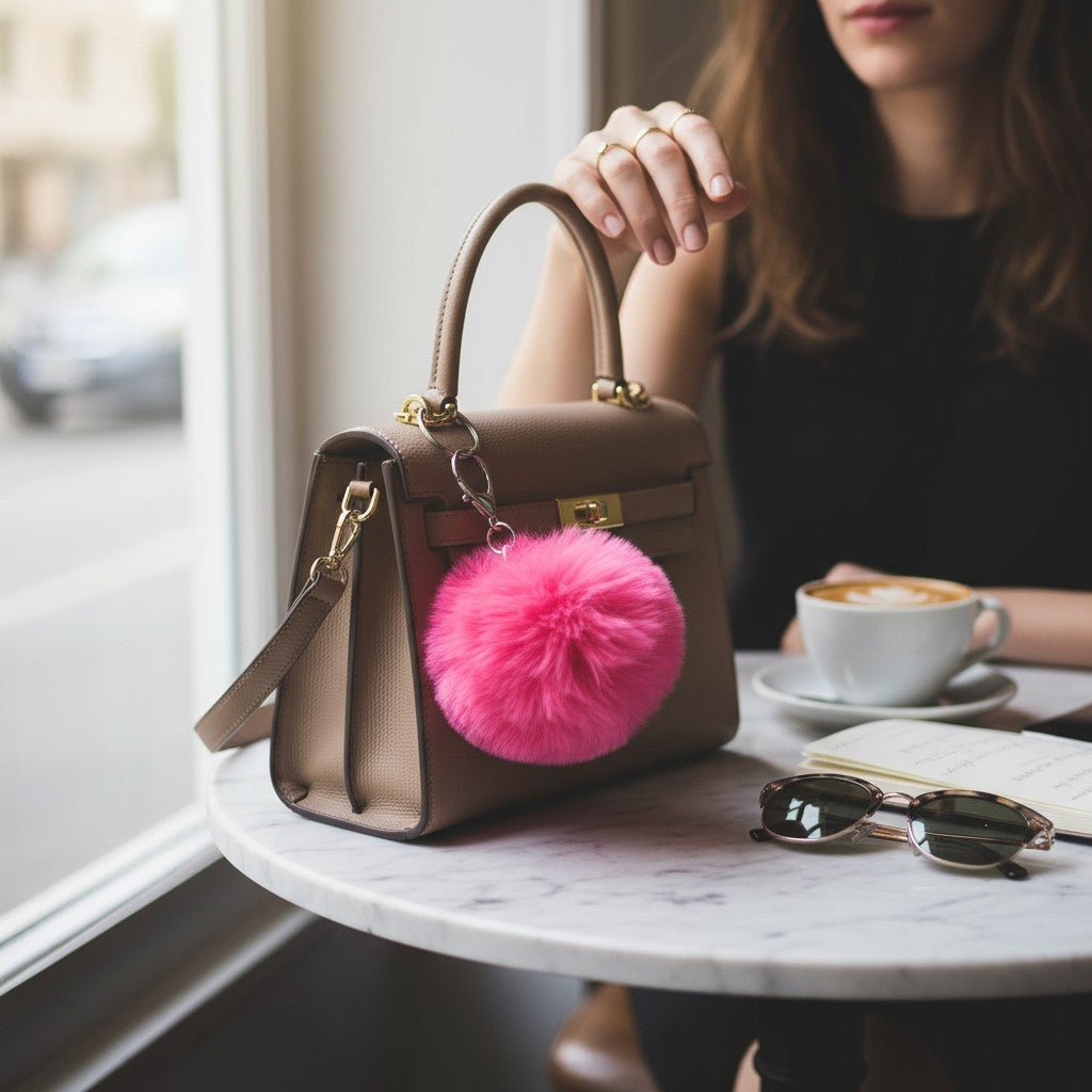 Mini Fur Ball Key Chain - StylePhase SA