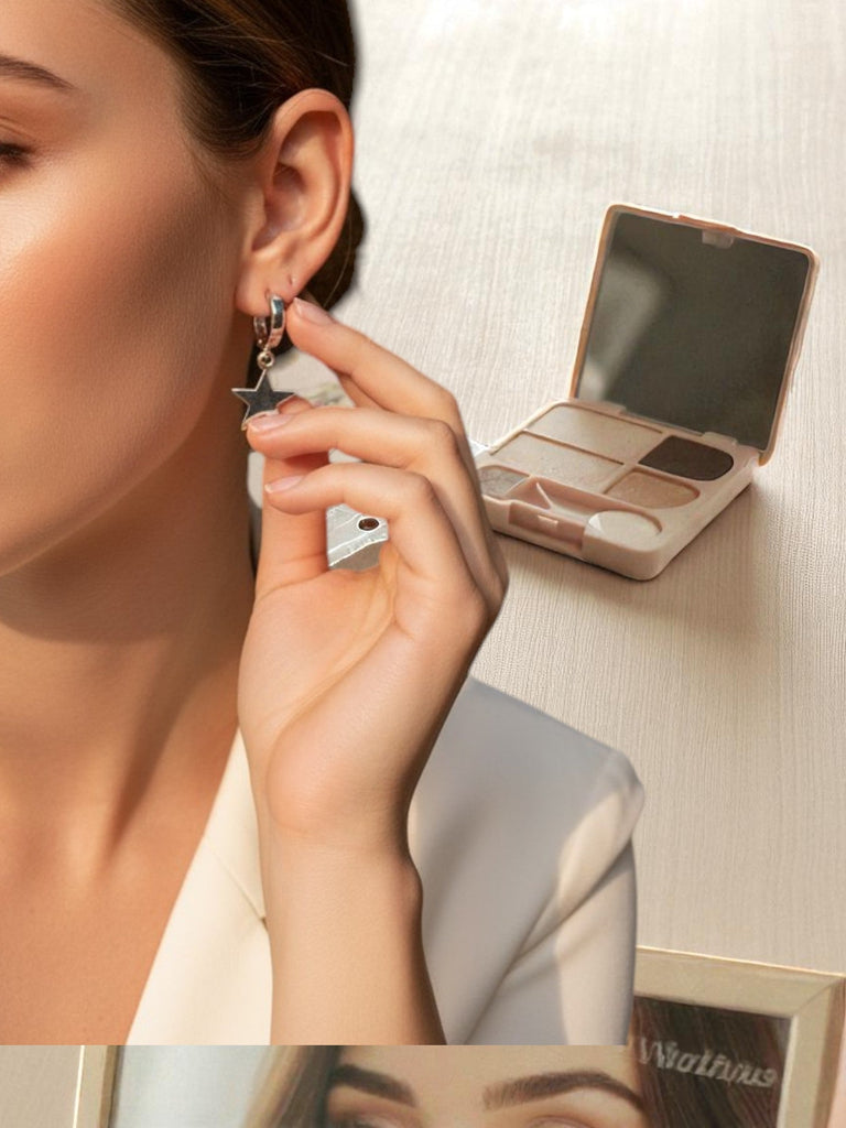 Mini Silver Star Hoops Earrings - StylePhase SA