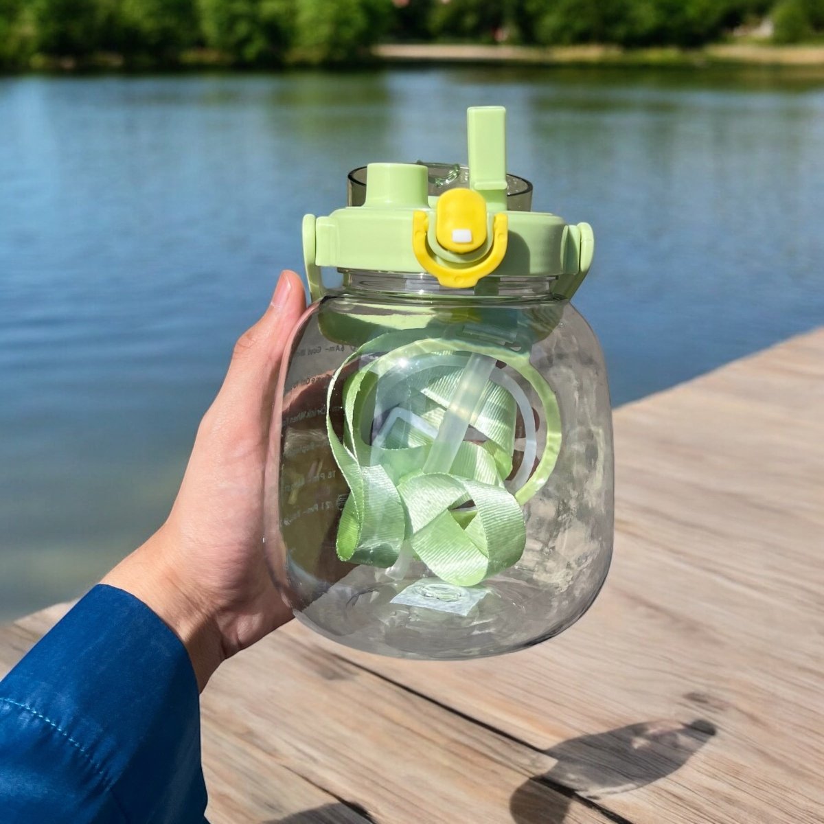 Motivational Strap Multi - Head Water Bottle - 1300 ml - Style Phase Home