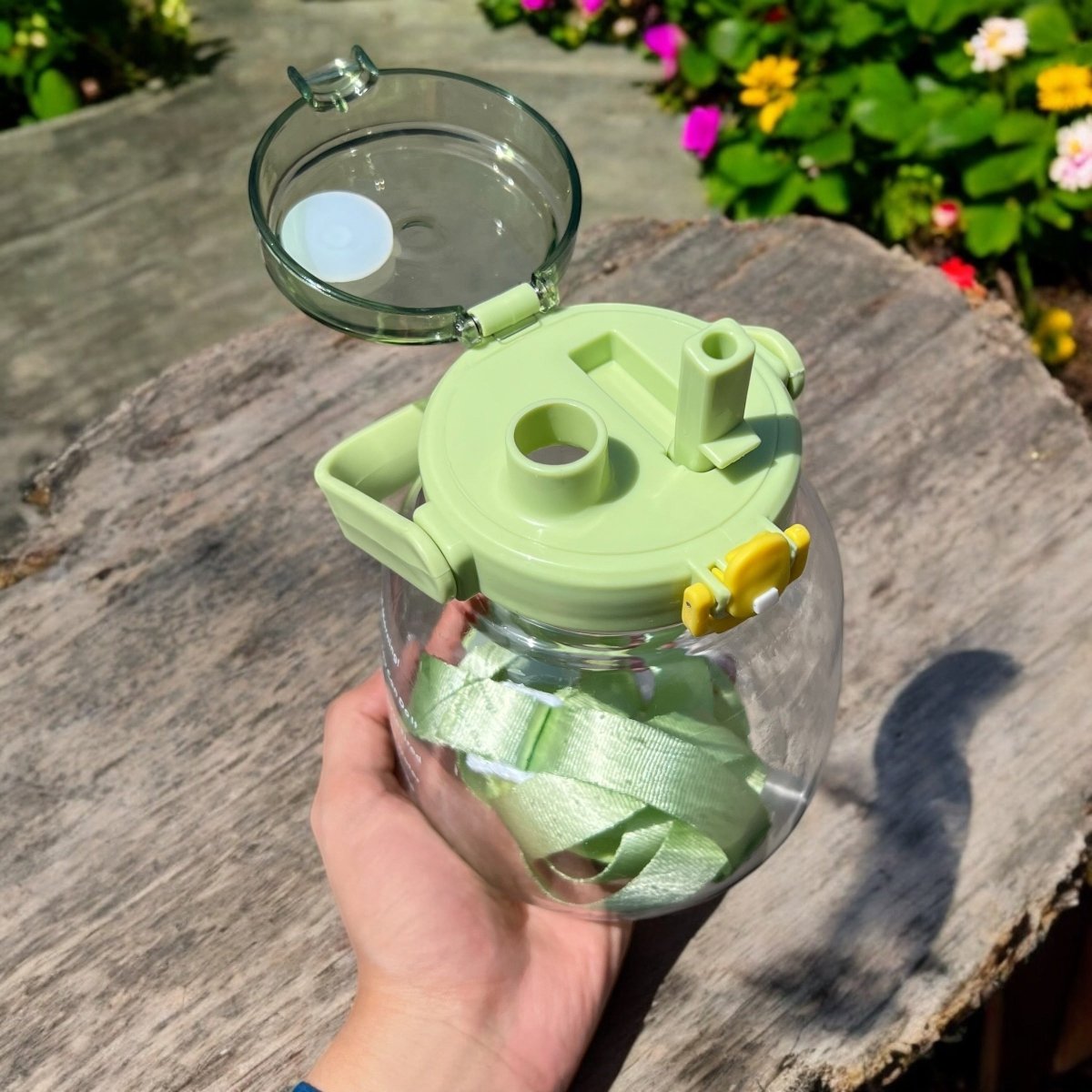 Motivational Strap Multi - Head Water Bottle - 1300 ml - Style Phase Home