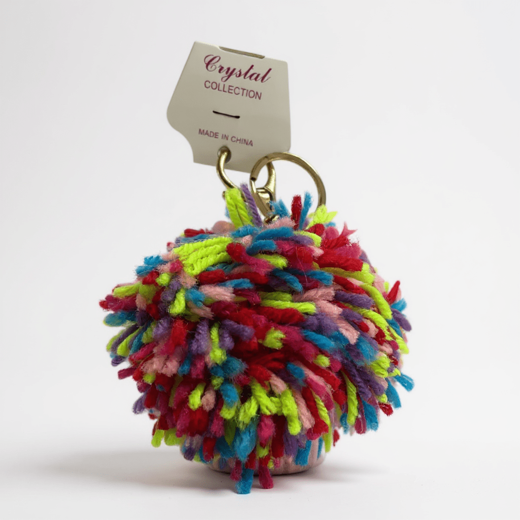 Multi Color Wool Ball Key Chain - StylePhase SA