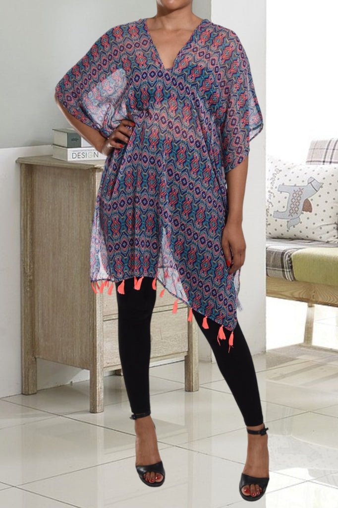 Multi Print Printed Poncho - StylePhase SA