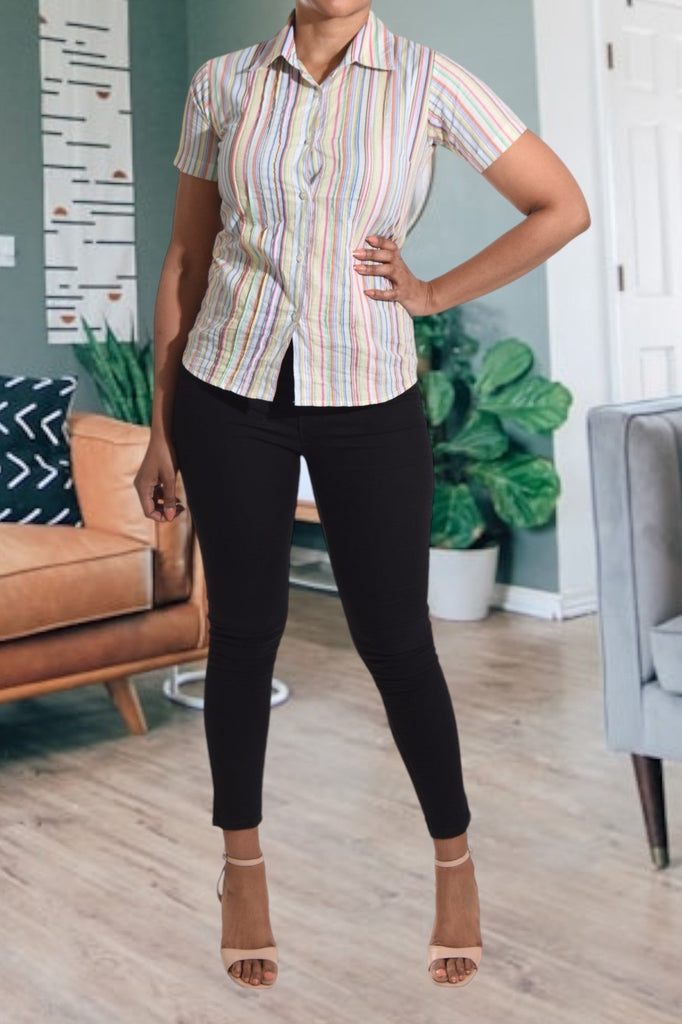 Multi Stripe Short Sleeve Shirt - StylePhase SA