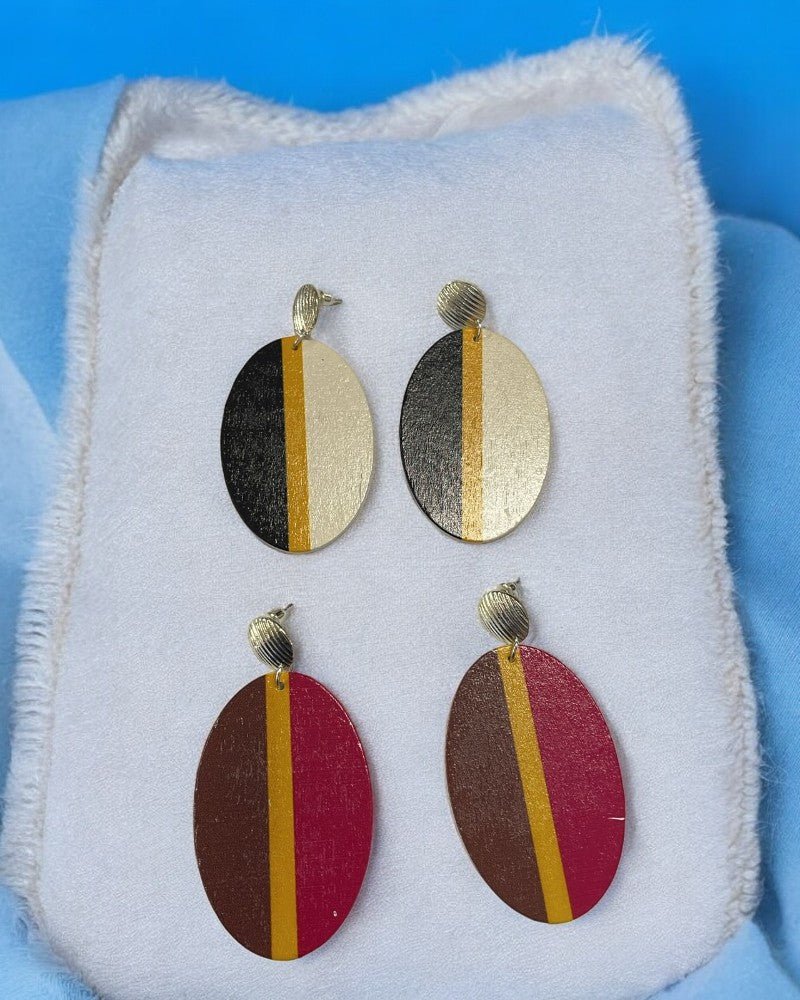 Multicolor Oval Shape Earrings - StylePhase SA