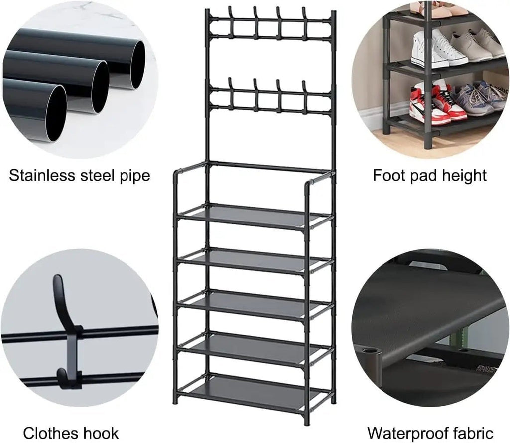 Multifunctional 5 Tier Shoe & Hat Rack - StylePhase SA