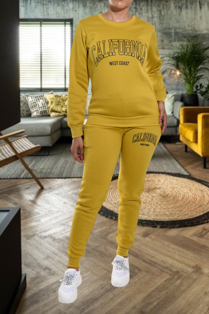 Mustard California Fleece Tracksuit - StylePhase SA