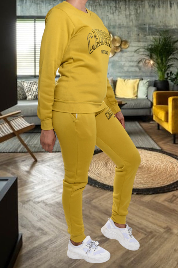 Mustard California Fleece Tracksuit - StylePhase SA