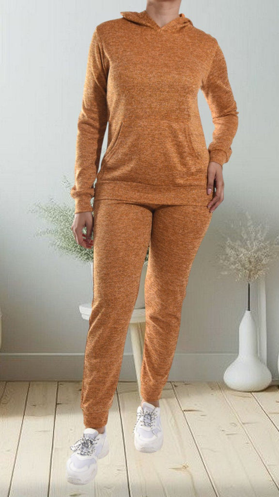 Mustard Kangaroo Pocket Tracksuit Set - StylePhase SA