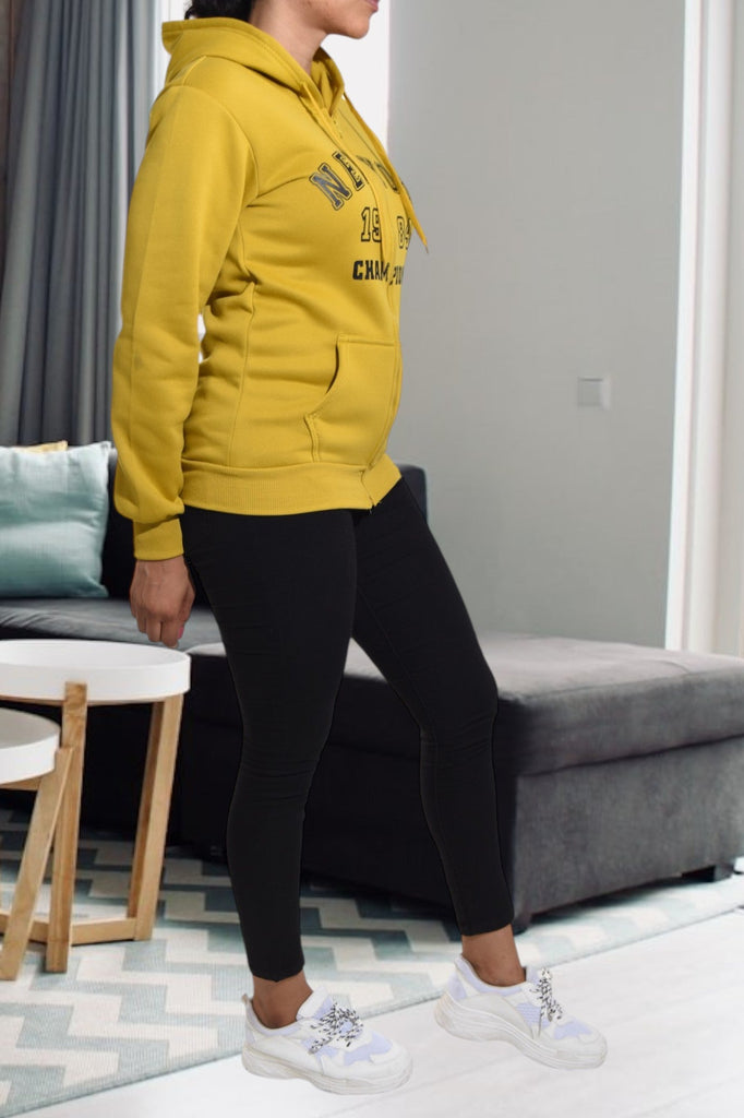 Mustard New York Zip Up Hoody - StylePhase SA