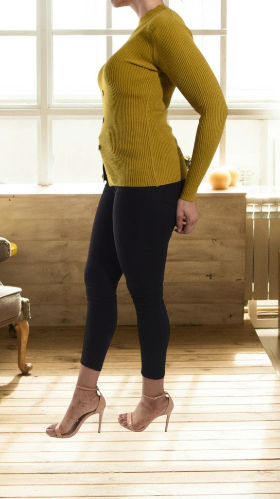 Mustard Peep Hole Top - StylePhase SA