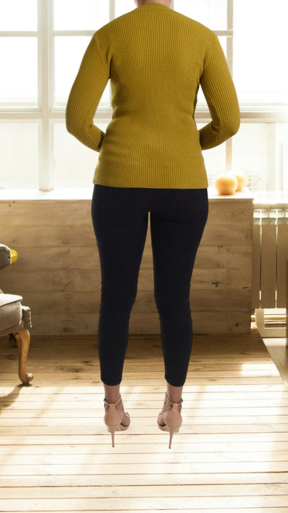 Mustard Peep Hole Top - StylePhase SA