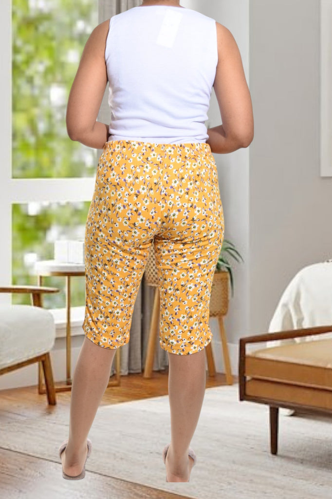 Mustard Printed 3/4 Pj Pants Only - StylePhase SA