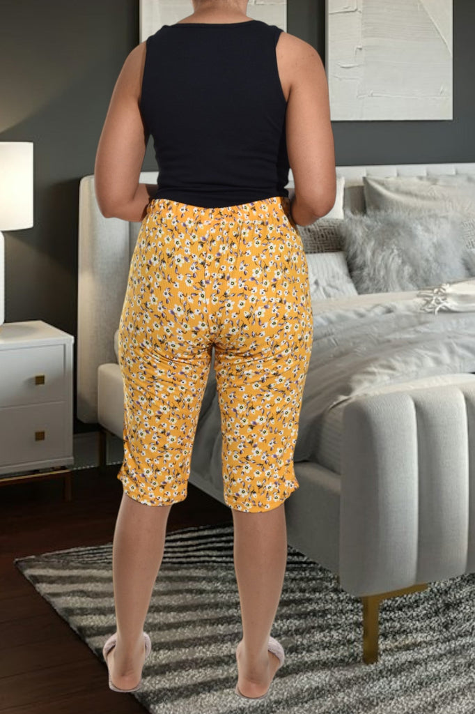 Mustard Printed 3/4 Pj Pants Only - StylePhase SA