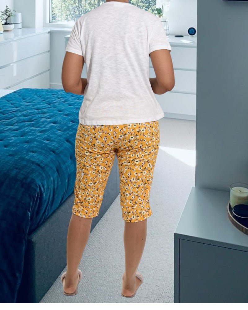 Mustard Printed 3/4 Pj Set - StylePhase SA