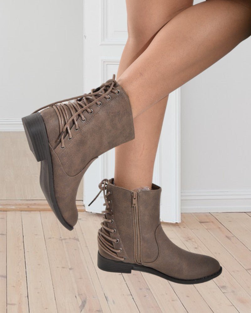 Myan Taupe Boots - StylePhase SA