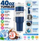 Navy blue tumbler product features