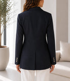 Navy Button Ladies Blazer - StylePhase SA