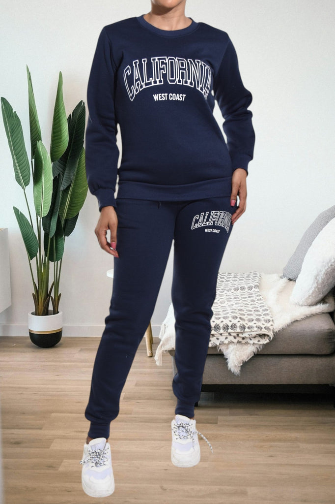 Navy California Fleece Tracksuit - StylePhase SA