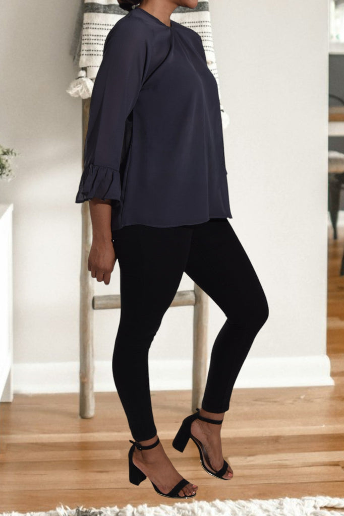 Navy Chiffon Blouse - StylePhase SA