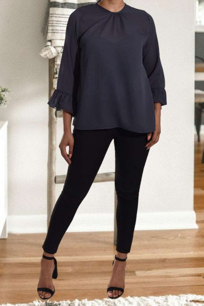 Navy Chiffon Blouse - StylePhase SA