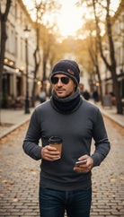 Navy Faux Fur Beanie And Neck Warmer Set - StylePhase SA