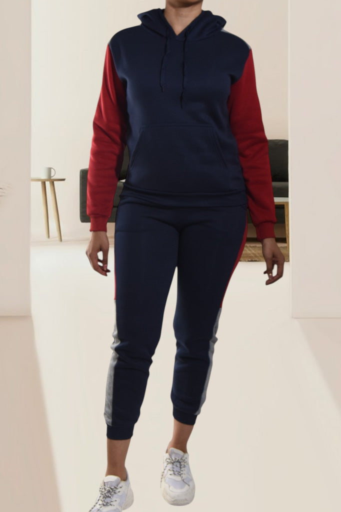 Navy Fleece Tracksuit Set - StylePhase SA