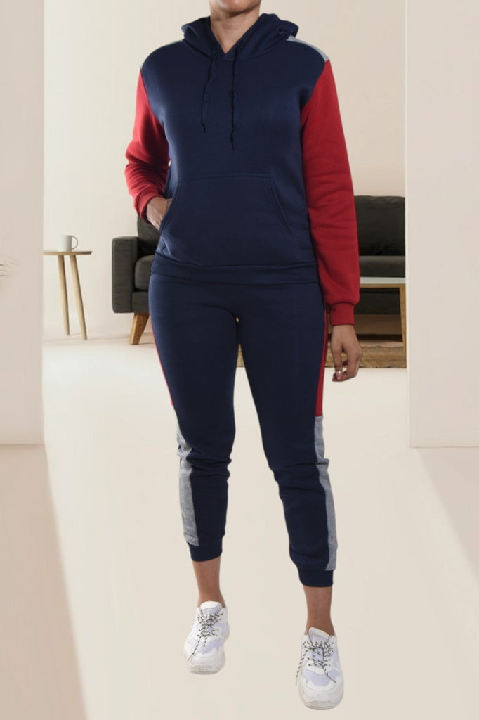 Navy Fleece Tracksuit Set - StylePhase SA