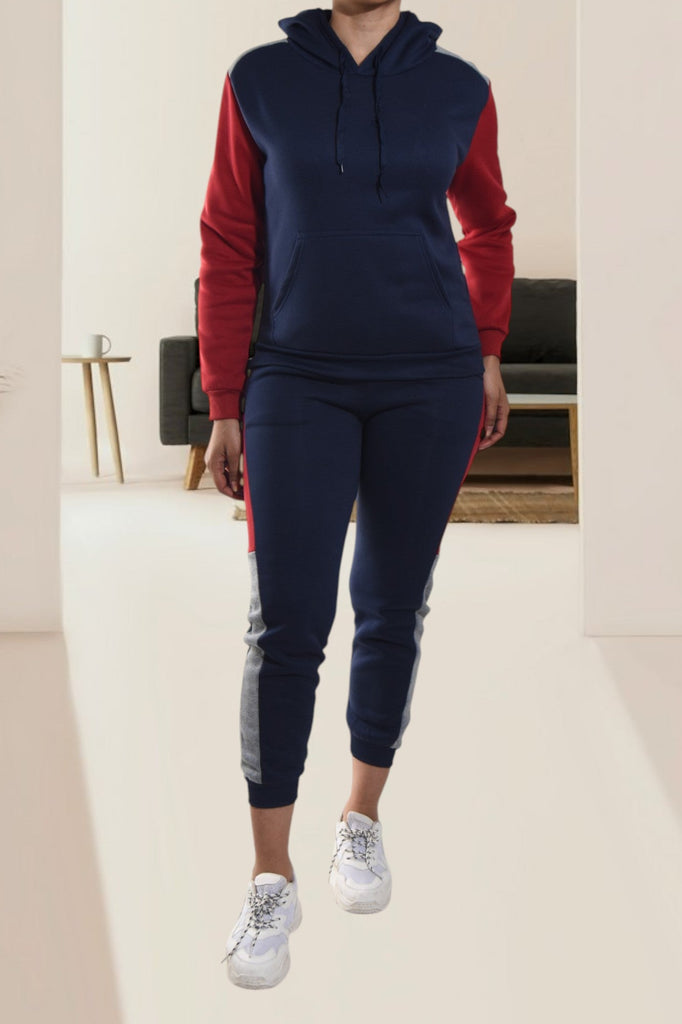 Navy Fleece Tracksuit Set - StylePhase SA