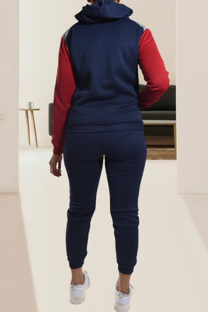 Navy Fleece Tracksuit Set - StylePhase SA