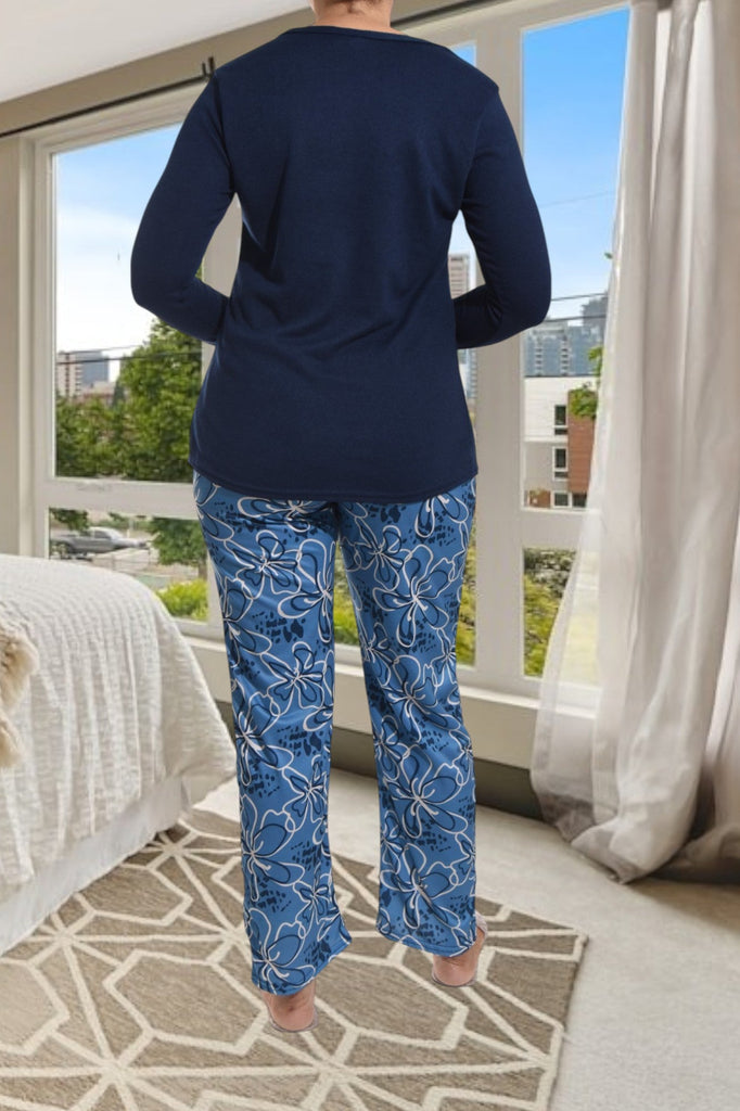 Navy Floral Pj Set - StylePhase SA
