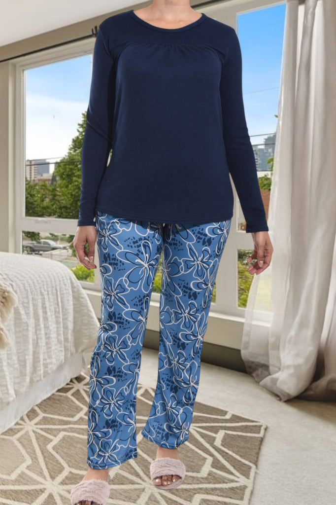 Navy Floral Pj Set - StylePhase SA
