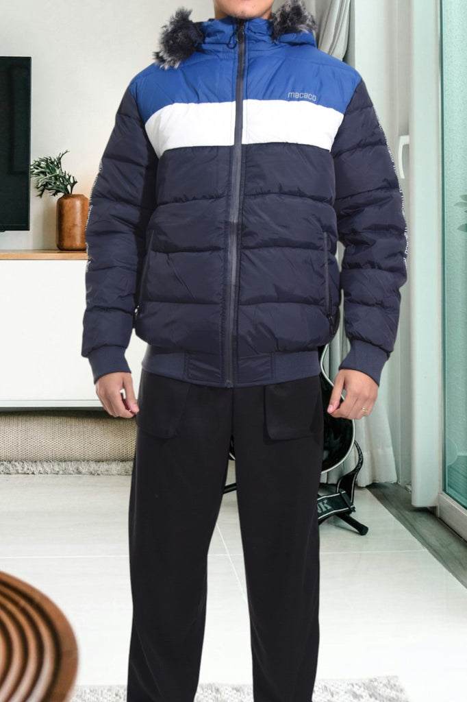 Navy Fur Hoody Jacket - StylePhase SA