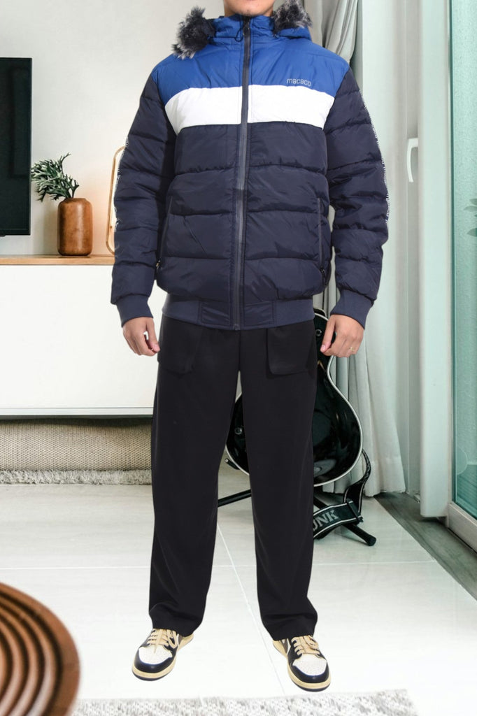 Navy Fur Hoody Jacket - StylePhase SA