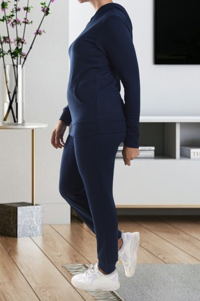 Navy Knit Tracksuit Set - StylePhase SA