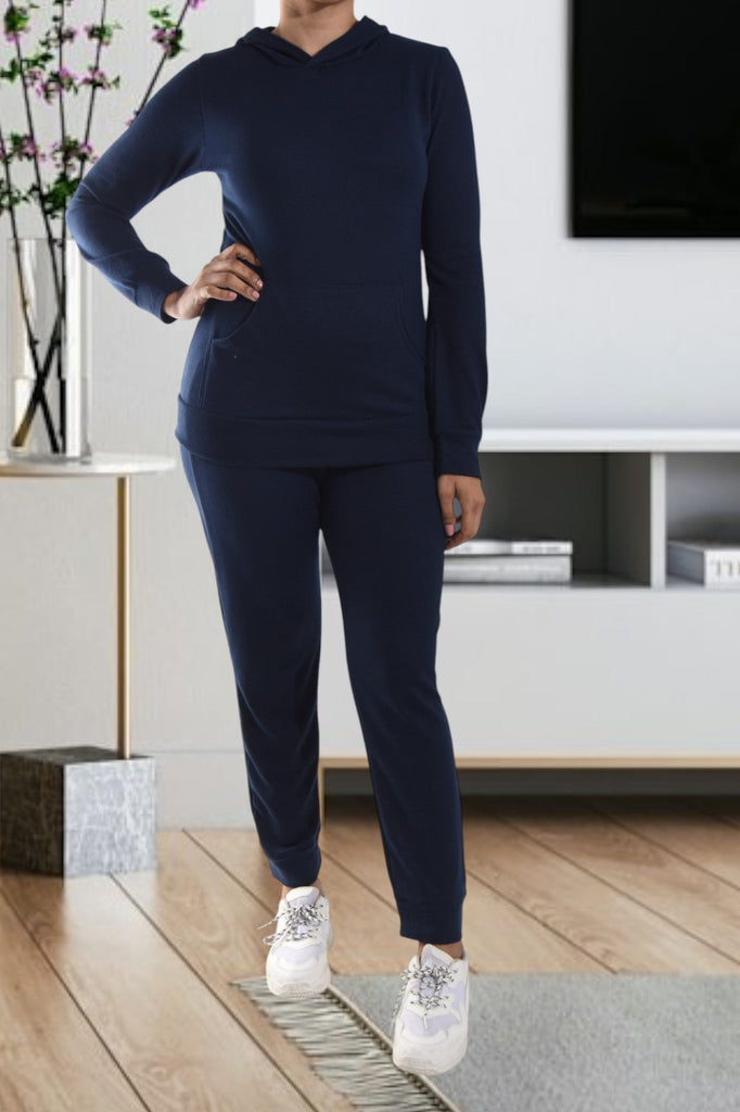 Navy Knit Tracksuit Set - StylePhase SA
