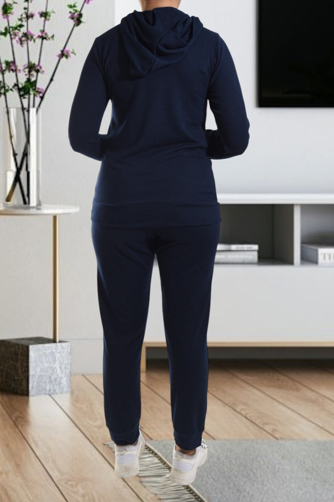 Navy Knit Tracksuit Set - StylePhase SA