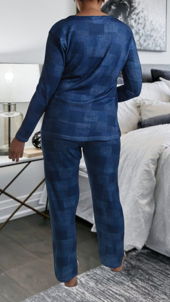 Navy Long Pocket Pj Set - StylePhase SA