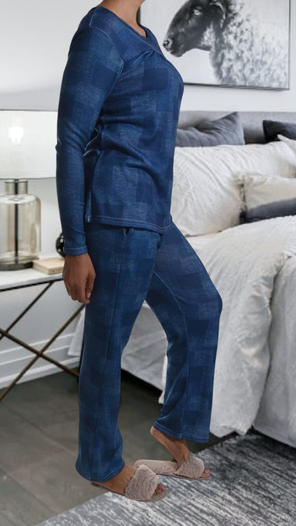 Navy Long Pocket Pj Set - StylePhase SA